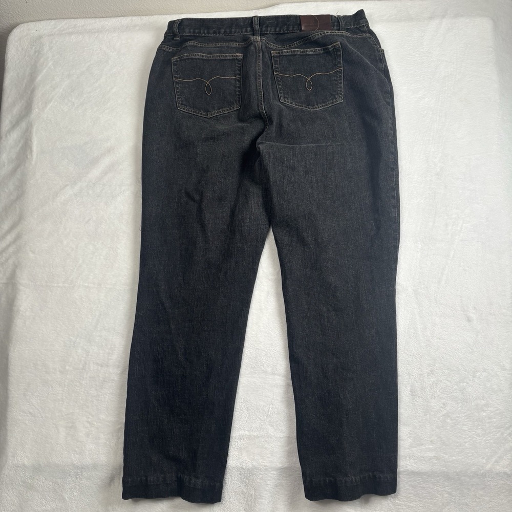 Lauren Jeans Co Patch Work Black Denim Pants Women's Size 16W Waist 36" x 29" - Picture 7 of 11